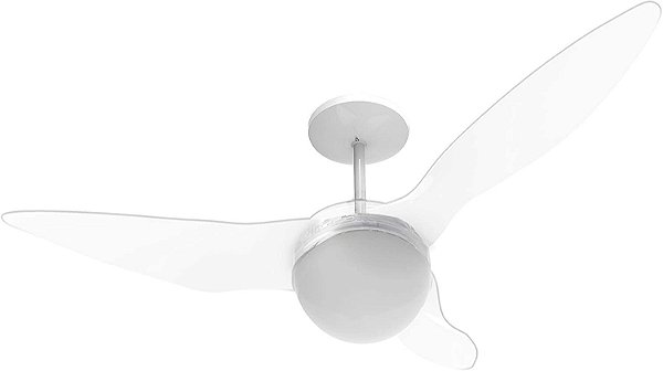 Ventilador de Teto Aliseu Terral C/L com controle remoto 130w Cristal 110v