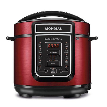 Panela De Pressão Elétrica Pe-39 Vermelha Mondial 5L 900w 110v