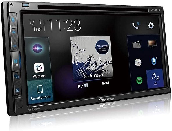 Central Multimídia Pioneer AVH-Z5280TV Tela Touch 6.8” DVD Player TV Digital Bluetooth USB