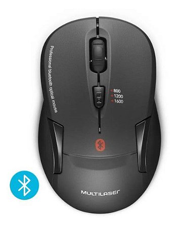 MOUSE SEM FIO BLUETOOTH PRETO MULTILASER MO254