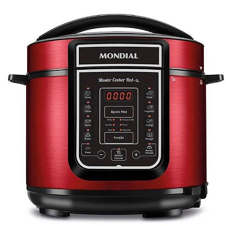 Panela De Pressão Elétrica Pe-39 Vermelha Mondial 5L 900w 220v