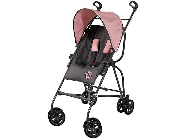 Carrinho de Bebê Galzerano Capri Grafite Rosa 1006GRR
