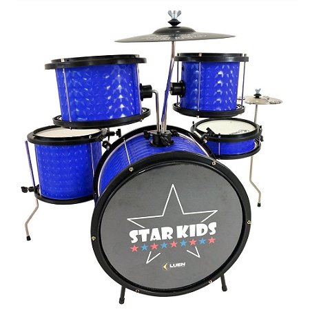 Bateria Infantil Luen Star Kids Azul 4400AZ