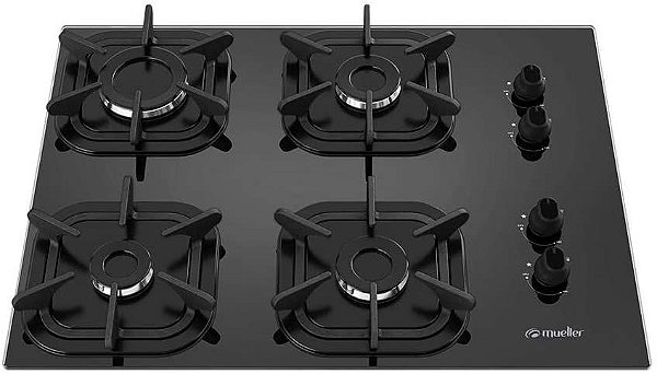 Cooktop Mueller 04 Bocas Ultra Chama G5 Preto