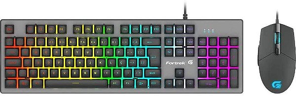 Combo Teclado + Mouse Gamer RGB Rainbow Ranger Grafite Fortrek 00070551