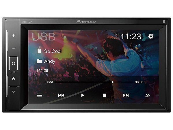 Multimídia Receiver Pioneer DMH A248BT 2Din Tela 6,2 Polegadas