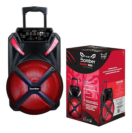 Caixa de Som Bomber Bluetooth Papao 500 12''