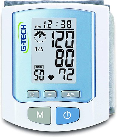 Aparelho Medidor de Pressão Arterial Digital de Pulso G-Tech RW450