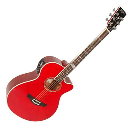 Violão elétroacustico Tagima Dallas Tuner Vermelho Transparente