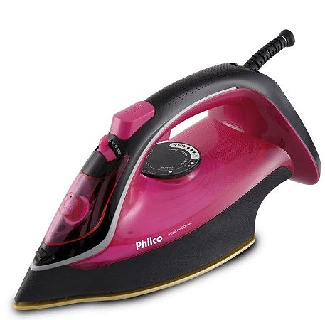 Ferro de Passar à Vapor Philco Nano Ceramic Rosa/Preto PFV2200R 053601030 110V
