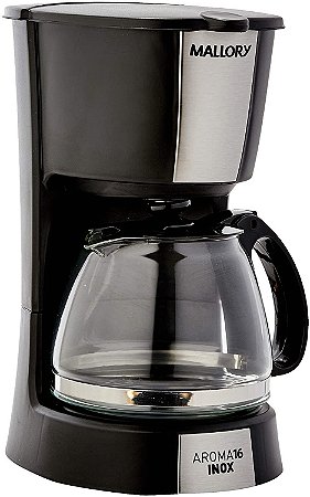Cafeteira Aroma Mallory 16 Xícaras Preto/Inox 110V