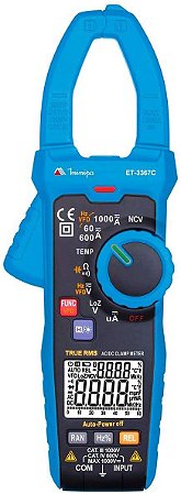 Alicate Amperímetro Digital Minipa 1000A AC/DC TEMP CAT IV 600V ET-3367C