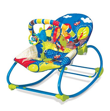 Cadeira de Descanso Vibratória Rocker Selva Azul Mastela 6922 Ibimboo