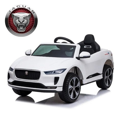 Mini Carro Elétrico Infantil 12V Jaguar Licenciado Branco Importway BW153BR