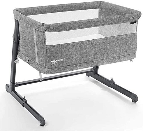 Berço Multilaser 3 em 1 Nest Cinza Multikids Baby BB710