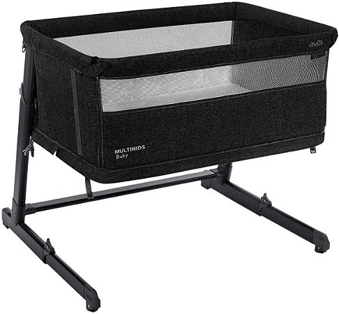 Berço Multilaser 3 em 1 Nest Preto Multikids Baby BB709