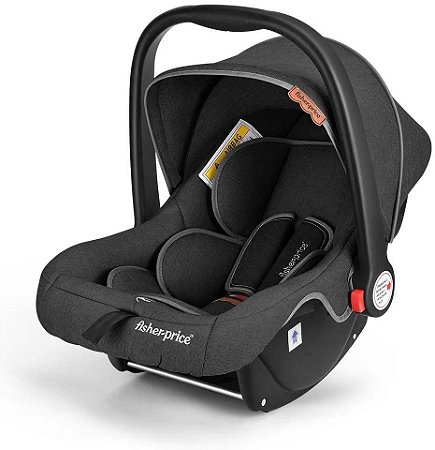 Bebê Conforto Multilaser Preto e Cinza Fisher Price BB166