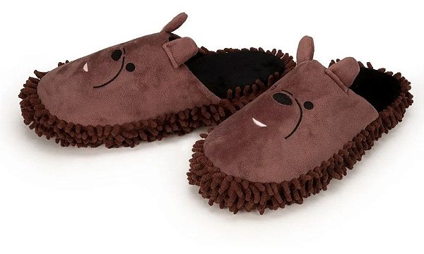 Pantufa Importway Chinelo Urso Marrom 36/37 IWPUMR3637