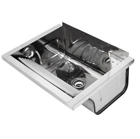 Tanque Docol Reto 63x47,5x26 Alto Brilho 35L Parede Com Valvula 017049CH