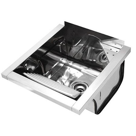 Tanque Docol Reto 44x48x26 Alto Brilho 23L Parede Com Válvula 017047CH