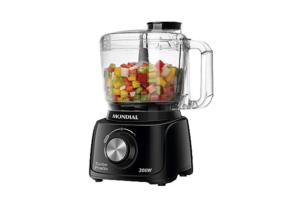 Mini Processador Turbo Pratic MP-16-B Preto Mondial 110V
