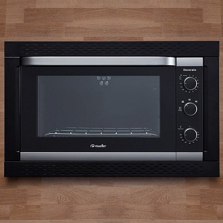Forno Elétrico de Embutir Decorato Preto 44 Litros mueller 110V