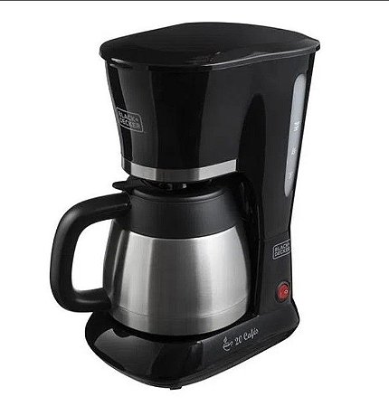 Cafeteira Elétrica Black Decker com Jarra Térmica em Inox 25 Cafés CM200I-BR 110V