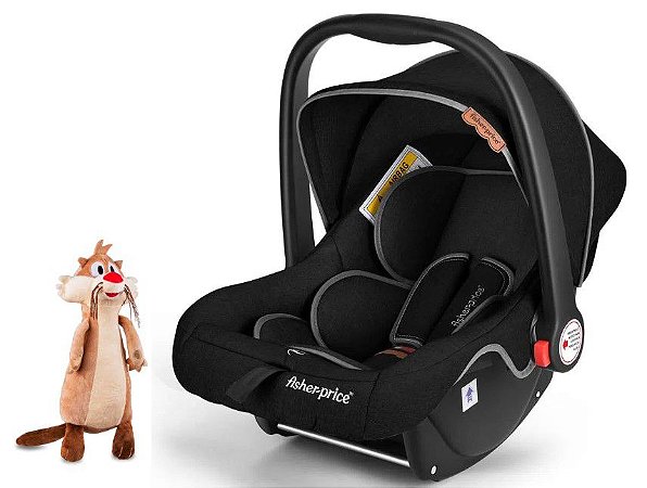 Kit Multilaser Bebê Conforto Preto e Cinza Fisher Price BB166 + Pelúcia O Show da Luna Cláudio BR897