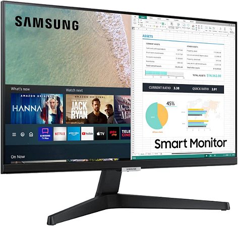 Monitor Smart Samsung 24” Full HD IPS Wi-Fi Bluetooth Tizen S24AM506NL