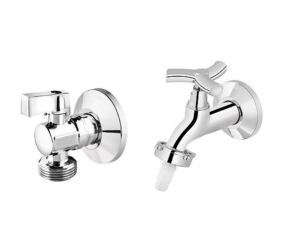 Kit Docol Torneira Esfera 00784006 + Torneira para jardim 1130 Primor 00672806