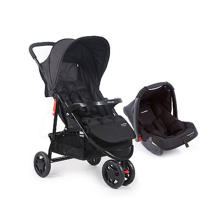 Carrinho Travel System Delta Duo Pro Preto Voyage CAX00678 Dorel