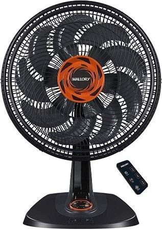Ventilador de Mesa Mallory Neo Air 15 Total Control PR-LR Preto/Laranja B94401622 220V