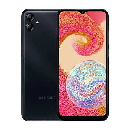 Smartphone Samsung Galaxy A04E 64GB Preto 4G Octa-Core 3GB RAM 6,5” Câm. Dupla + Selfie 5MP