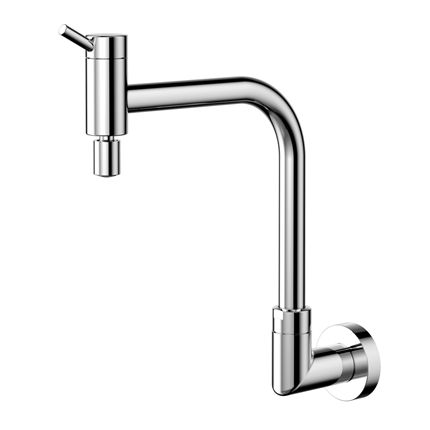 Torneira para cozinha de parede bica móvel 90° Nova Lóggica 1138206