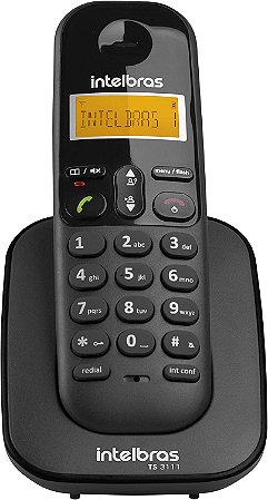 Ramal sem Fio Intelbras TS-3111 1,92 Ghz com Identificador de Chamadas Preto