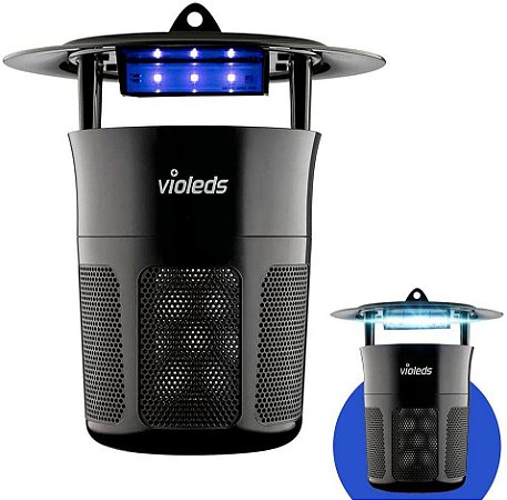 Armadilha Mata Mosquito Violeds Ultravioleta MQHN Preto Bivolt