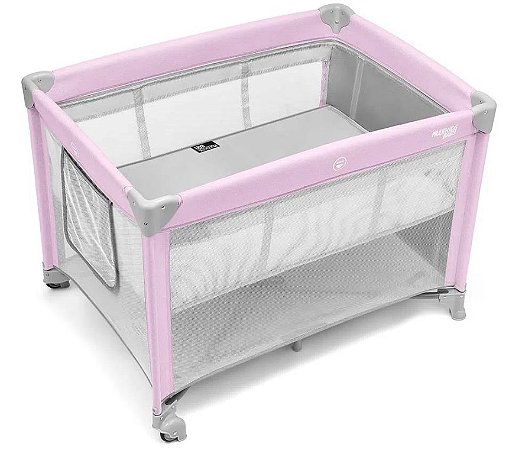 Berço Desmontável 0-15 Kg Multikids Baby Serene Rosa BB387