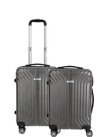 Kit Multmaxx Mala de Viagem de bordo 10KG WG20-01 Cinza 2 UNIDADES