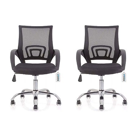 Kit Multmaxx Cadeiras de escritório Ergonômica com apoio de braço OC-002 MTX042 - 2 UNIDADES