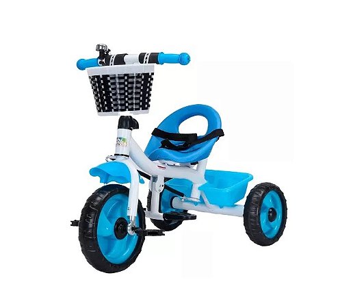 Triciclo Infantil Pedal Passeio Flex Baby Style Azul 22232