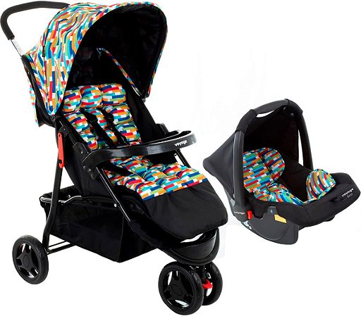 Carrinho de bebê Travel System Delta Duo Pro Colorê Voyage CAX00677 Dorel