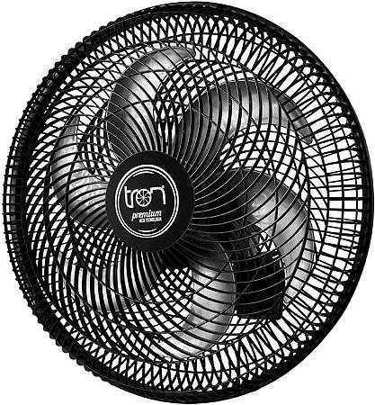 Ventilador de Parede Oscilante Premium 50cm PP Preto Tron 130w 51.01-1246 110V