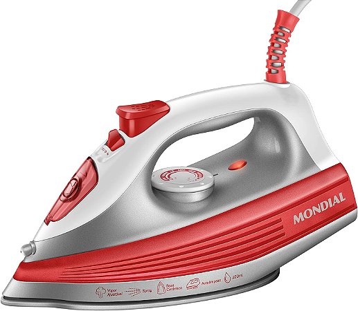 Ferro a Vapor Mondial FVN-01-O 1200W 60Hz Branco/Coral 220v