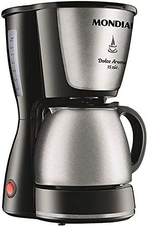 Cafeteira Elétrica Mondial Dolce Arome C-34JI-15X 550W 60Hz Preto/Inox 220v
