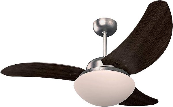 Ventilador de Teto Solano Tron AT Aço Escovado 3 Pás Tabaco 130w 127V