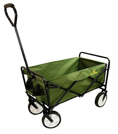 Carrinho dobrável Guepardo Roller Verde com alça e porta copos Nautika 046580-VD