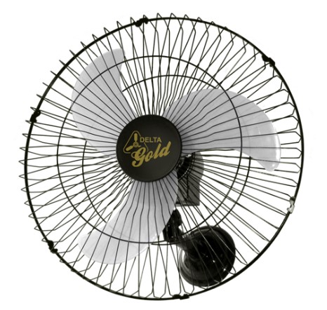 Ventilador Oscilante de Parede Gold 60 cm com 3 Pás 200w Venti-Delta Preto Bivolt