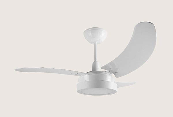 Ventilador de Teto Búzios Max Led Tron 3P Branco 130W 220v