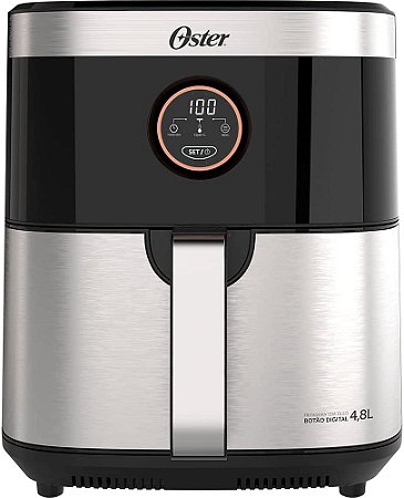 Fritadeira Air Fryer 1500w 4,8 Litros OFRT660 Oster Black&Inox 110V