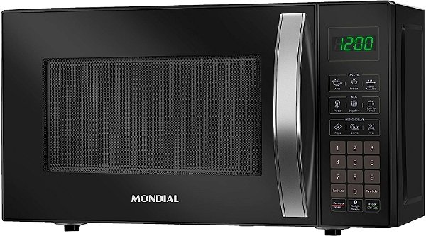 Micro-ondas 21L Mondial MO-01-21-B Preto 1200W 10 níveis de potência 110V
